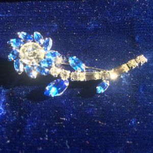 Jay Flex Sterling cristal flower brooch